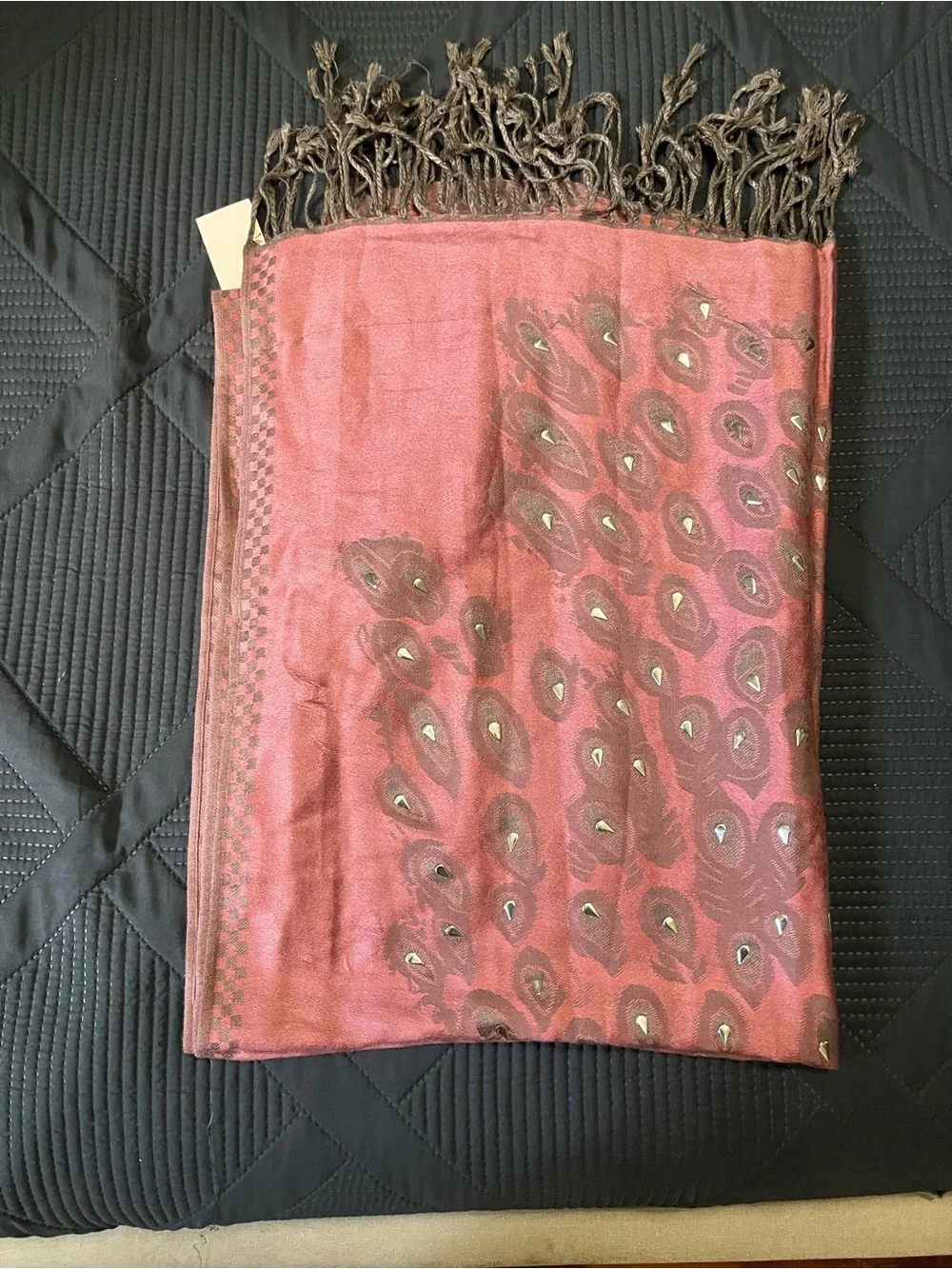Very Moda Dusky Rose Floral Paisley Wrap Scarf